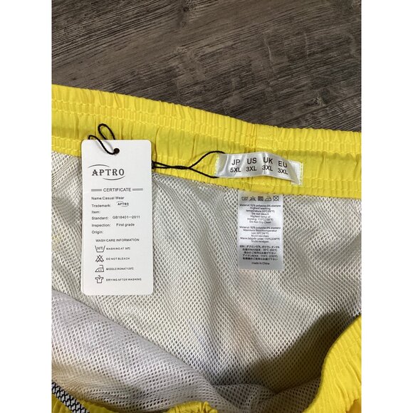 Aptro Mens Sunset & Palm Tree Orange Swim Trunks Size 3XL Elastic waistband NEW - Picture 4 of 9